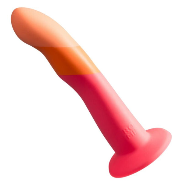 ROMP - DIZI DILDO SILICONA CON VENTOSA TRICOLOR 18 CM