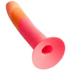 ROMP - DIZI DILDO SILICONA CON VENTOSA TRICOLOR 18 CM