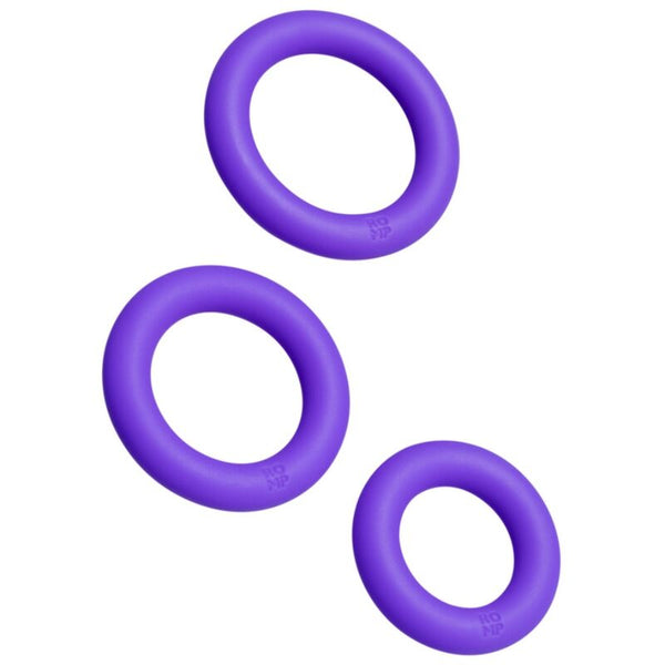ROMP - REMIX TRIO SET DE 3 ANILLOS PARA PENE SILICONA MORADO