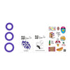 ROMP - REMIX TRIO SET DE 3 ANILLOS PARA PENE SILICONA MORADO