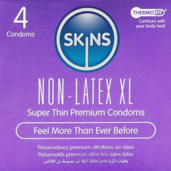 SKINS - PRESERVATIVOS SIN LATEX XL PACK 4
