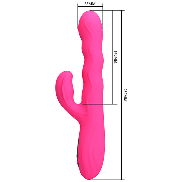PRETTY LOVE - WINTERS VIBRADOR RABBIT MULTIFUNCIÓN CON PANTALLA LED ROSA