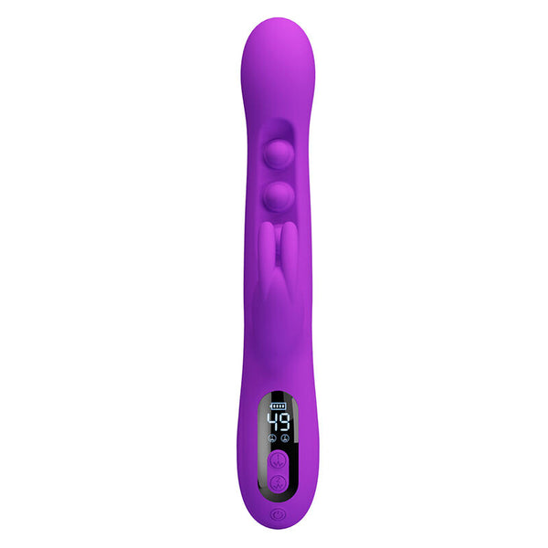 PRETTY LOVE - SABIEN VIBRADOR RABBIT CON ESTIMULACIÓN POR GOLPETEOS Y LED MORADO