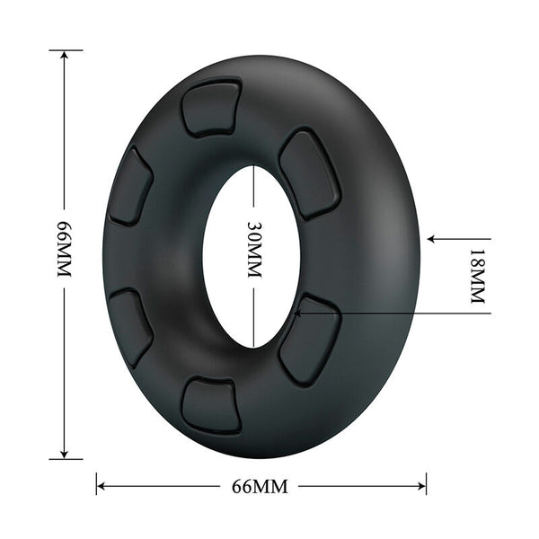 CRAZY BULL - BERTRAM ANILLO PARA PENE SUPER SOFT SILICONA NEGRO