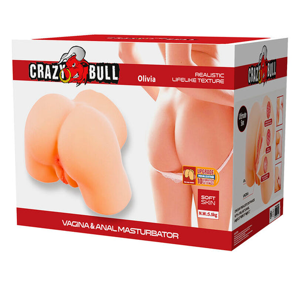CRAZY BULL - OLIVIA MASTURBADOR VAGINAL Y ANAL DOBLE CON VIBRACIÓN