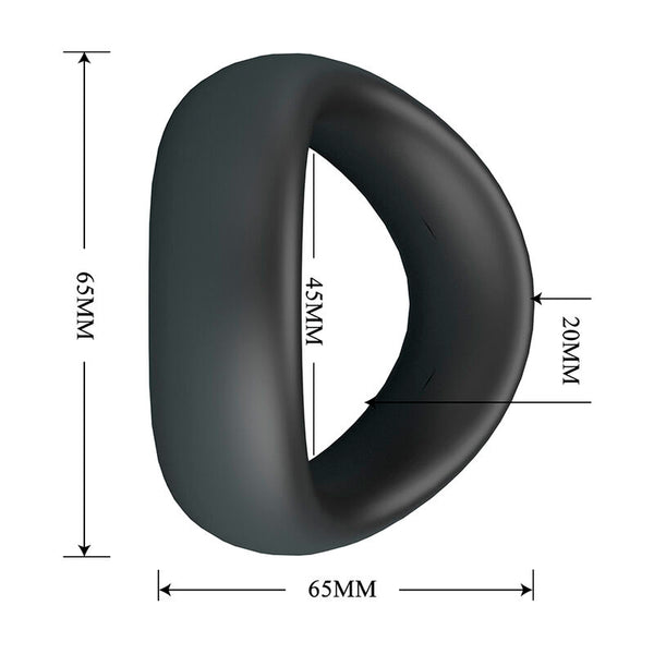 CRAZY BULL - VALEN ANILLO PARA PENE ERGONÓMICO SILICONA NEGRO