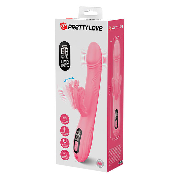PRETTY LOVE - BELLA VIBRADOR RABBIT CON ESTIMULACIÓN MARIPOSA Y LED ROSA