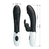 PRETTY LOVE - NAUGHTY BUNNY VIBRADOR RABBIT 30 FUNCIONES NEGRO