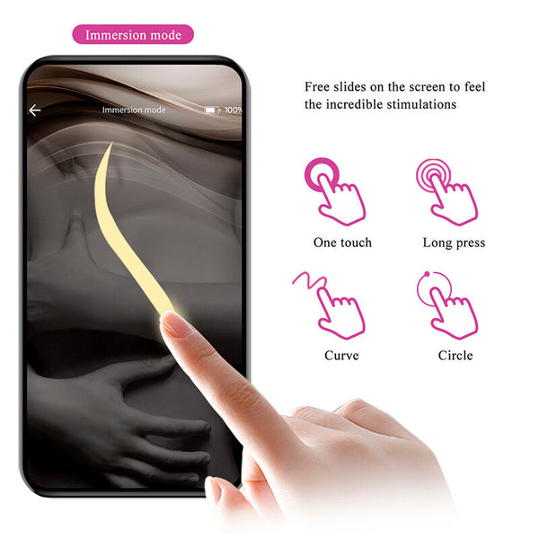 PRETTY LOVE - KLAY VIBRADOR HUEVO CON EMPUJE APP CONTROL MORADO