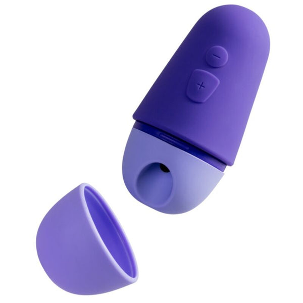 ROMP - FREE X ESTIMULADOR DE CLÍTORIS CON TAPA 10 NIVELES RECARGABLE MORADO