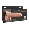 FETISH FANTASY SERIES - STRAP ON HUECO REALISTA VIBRADOR CON TESTÍCULOS 17,8 CM