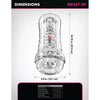 PDX ELITE - MASTURBADOR TRANSPARENTE VIEWTUBE PLUS SEE-THRU EZ-GRIP 21 CM