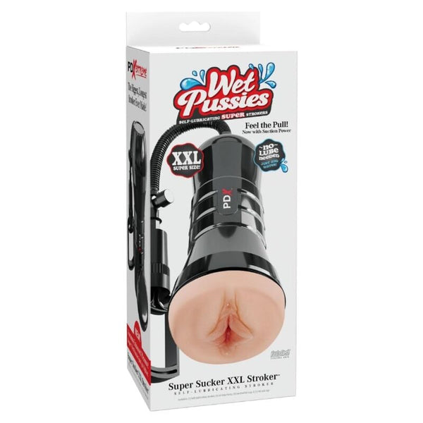PDX EXTREME -WET PUSSIES MASTURBADOR VAGINA XXL SUPER SUCKER LIGHT CON SUCCIÓN 27.3 CM