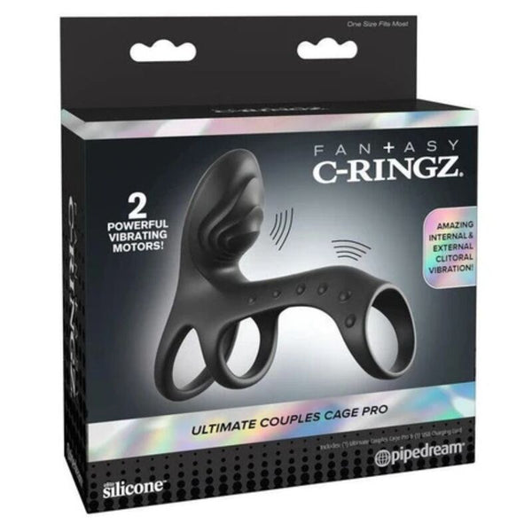 FANTASY C-RINGZ - ANILLO VIBRADOR PARA PAREJAS ULTIMATE COUPLES CAGE PRO 19.5 CM