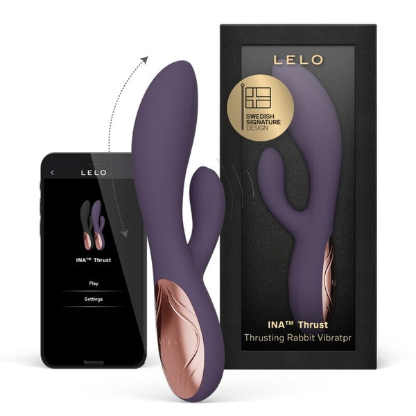 LELO - INA THRUST VIBRADOR RABBIT CON EMPUJE MORADO