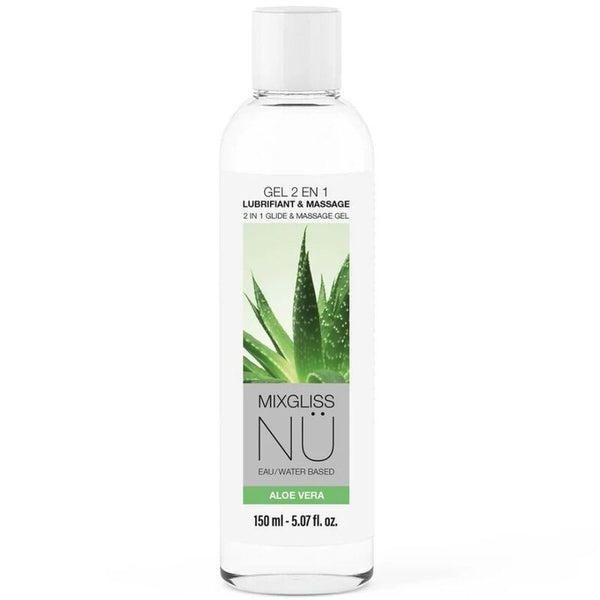 MIXGLISS - GEL NÜ 2 EN 1 LUBRICANTE BASE AGUA Y MASAJE NURU ALOE VERA 150 ML