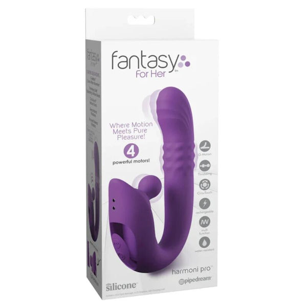FANTASY FOR HER - HARMONI PRO PURPLE VIBRADOR RABBIT PARA PUNTO G Y CLÍTORIS