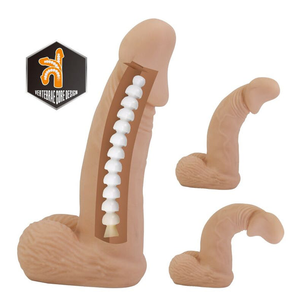 PRETTY LOVE - ZANE ARNÉS CON DILDO FLEXIBLE 17 CM Ø 4,3 CM COLOR NATURAL