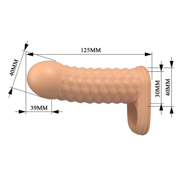 PRETTY LOVE - WOLFRAM FUNDA PARA PENE EXTENSORA 11,5 CM Ø 3,8 CM COLOR NATURAL
