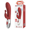 PRETTY LOVE - VIBRADOR RABBIT ROSEWOOD 30 FUNCIONES RECARGABLE USB ROJO