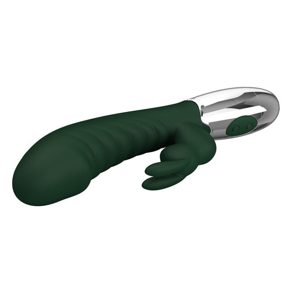 PRETTY LOVE - VIBRADOR RABBIT NAUGHTY BUNNY 30 FUNCIONES RECARGABLE USB VERDE
