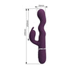 PRETTY LOVE - VIBRADOR RABBIT LOURSEN CON MOVIMIENTO OSCILANTE Y 7 VIBRACIONES RECARGABLE USB MORADO