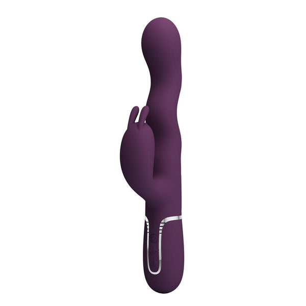 PRETTY LOVE - VIBRADOR RABBIT LOURSEN CON MOVIMIENTO OSCILANTE Y 7 VIBRACIONES RECARGABLE USB MORADO