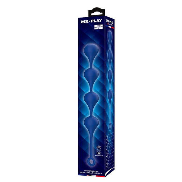 MR PLAY - BOLAS ANALES SILICONA AZUL TALLA L 42,6 CM