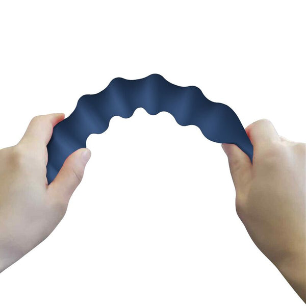 MR PLAY - BOLAS ANALES Y PLUG ANAL SILICONA AZUL -Ø- 3,4 CM - 28,5 CM