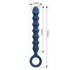 MR PLAY - BOLAS ANALES Y PLUG ANAL SILICONA AZUL -Ø- 3,4 CM - 28,5 CM