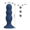 MR PLAY - PLUG ANAL CON 3 BOLAS METÁLICAS Y VENTOSA AZUL