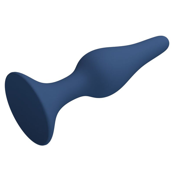 MR PLAY - PLUG ANAL SILICONA AZUL SLIM TALLA S