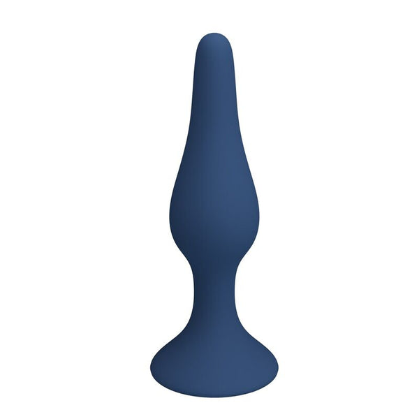 MR PLAY - PLUG ANAL SILICONA AZUL SLIM TALLA S