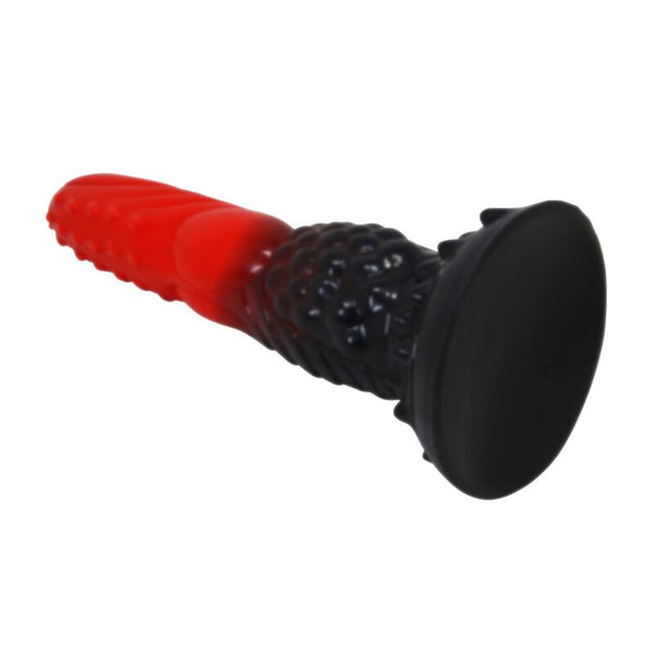 POWER MONSTERS - FIRE DRAGON DILDO FANTASÍA CON VENTOSA 24,5 CM Ø 5,8 CM ROJO Y NEGRO