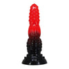 POWER MONSTERS - FIRE DRAGON DILDO FANTASÍA CON VENTOSA 24,5 CM Ø 5,8 CM ROJO Y NEGRO