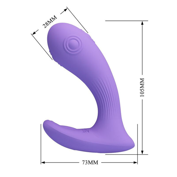 PRETTY LOVE - ANDROMEDA VIBRADOR DE DOBLE ESTIMULACIÓN RECARGABLE MORADO