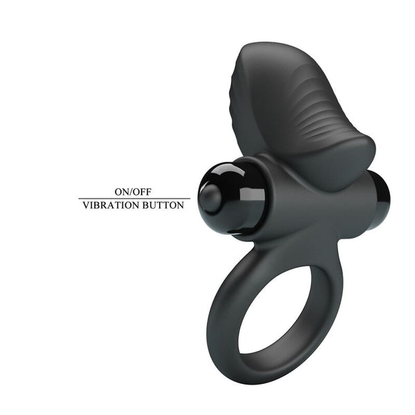 PRETTY LOVE - ANILLO VIBRADOR PARA PENE ADRIEN 10 FUNCIONES NEGRO