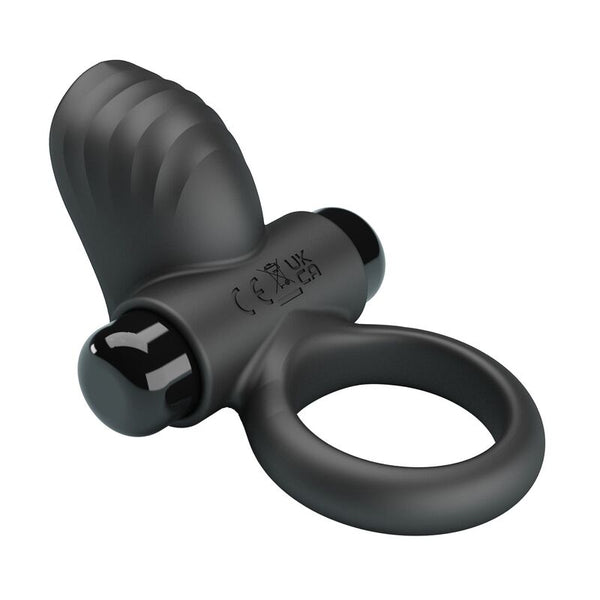 PRETTY LOVE - ANILLO VIBRADOR PARA PENE ADRIEN 10 FUNCIONES NEGRO