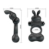 PRETTY LOVE - ANILLO VIBRADOR PARA PENE CON ESTIMULADOR DE CONEJITO 10 FUNCIONES NEGRO