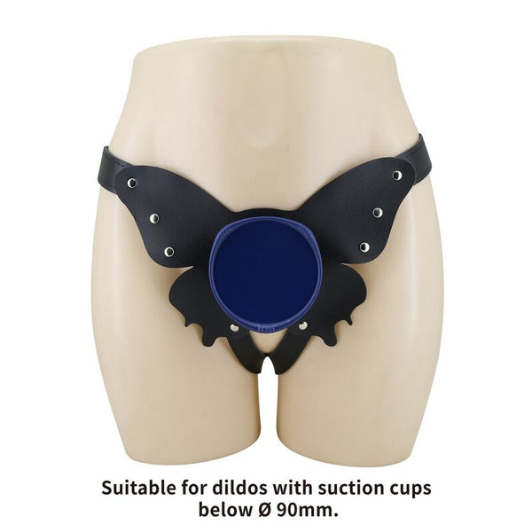 PRETTY LOVE - ARNÉS UNIVERSAL TIPO BRAGA PARA STRAP-ON NEGRO Y AZUL