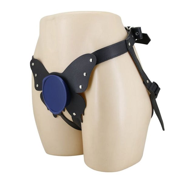PRETTY LOVE - ARNÉS UNIVERSAL TIPO BRAGA PARA STRAP-ON NEGRO Y AZUL
