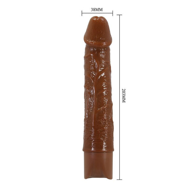 PRETTY LOVE - LEONARDO VIBRADOR REALÍSTICO 20 CM Ø 4 CM COLOR MARRÓN