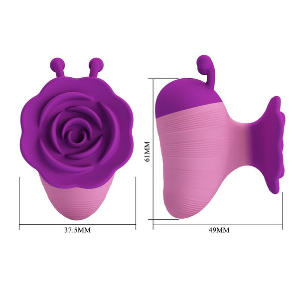 PRETTY LOVE - LITTLE BEE ESTIMULADOR DE CLÍTORIS 7 MODOS RECARGABLE MORADO-ROSA