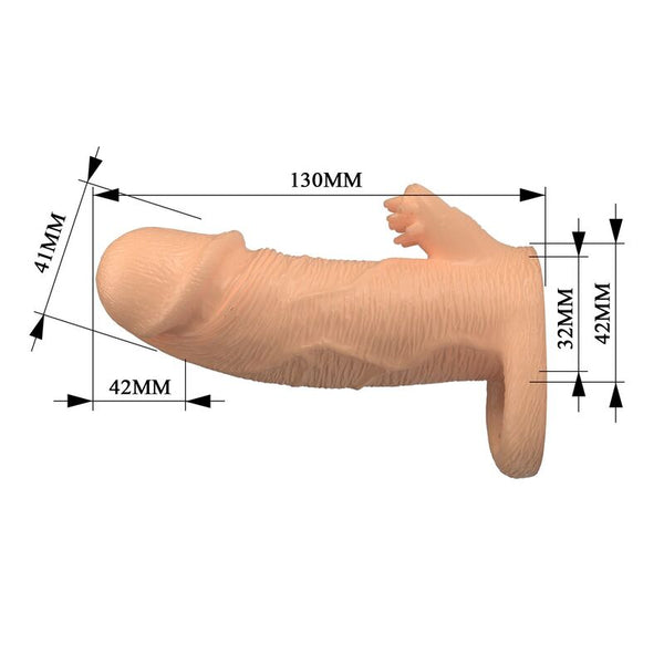 PRETTY LOVE - RODERIC FUNDA PARA PENE EXTENSORA 13 CM Ø 3,8 CM COLOR NATURAL