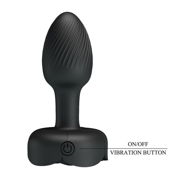 PRETTY LOVE - PLUG ANAL VIBRADOR 10 MODOS RECARGABLE NEGRO