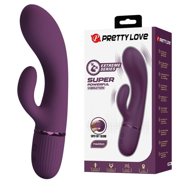 PRETTY LOVE - MARGIE VIBRADOR RABBIT RECARGABLE 10 FUNCIONES MORADO