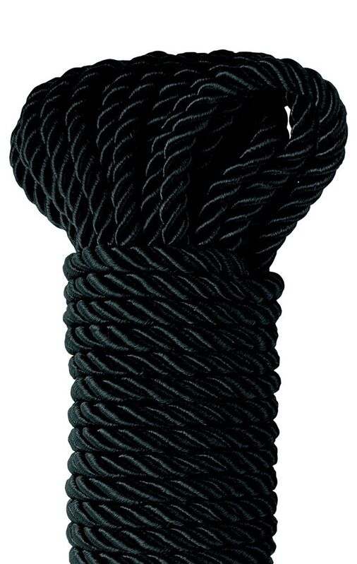 FETISH FANTASY SERIES - CUERDA DE SEDA DELUXE NEGRA 9,75 M