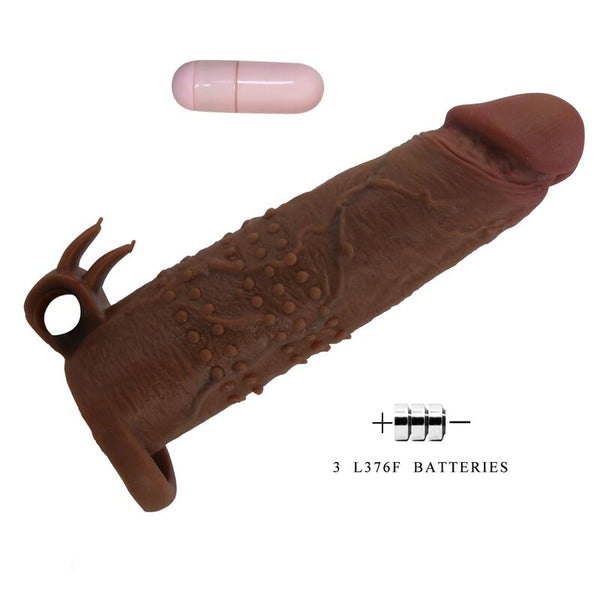 PRETTY LOVE - QUILLON FUNDA PARA PENE VIBRADORA 20 CM Ø 4 CM COLOR MARRÓN