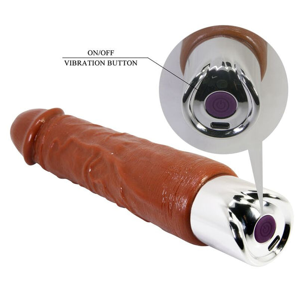 PRETTY LOVE - PRO VIBRADOR REALÍSTICO 23,5 CM Ø 4,8 CM COLOR MARRÓN