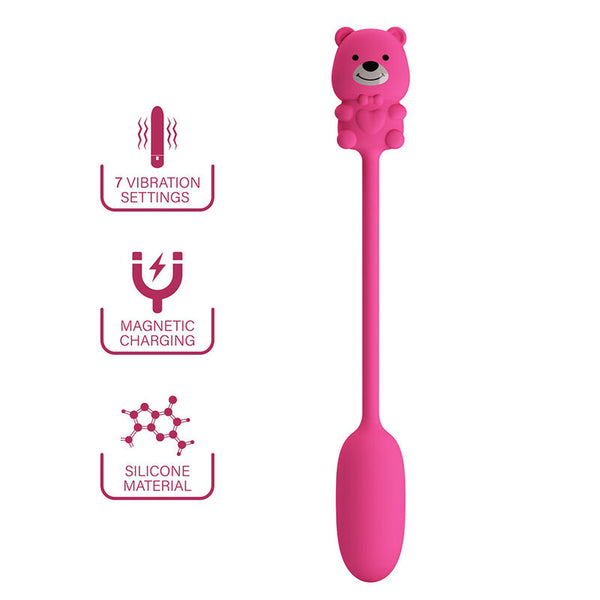 PRETTY LOVE - OLSON HUEVO VIBRADOR CON MANDO POR CABLE RECARGABLE ROSA